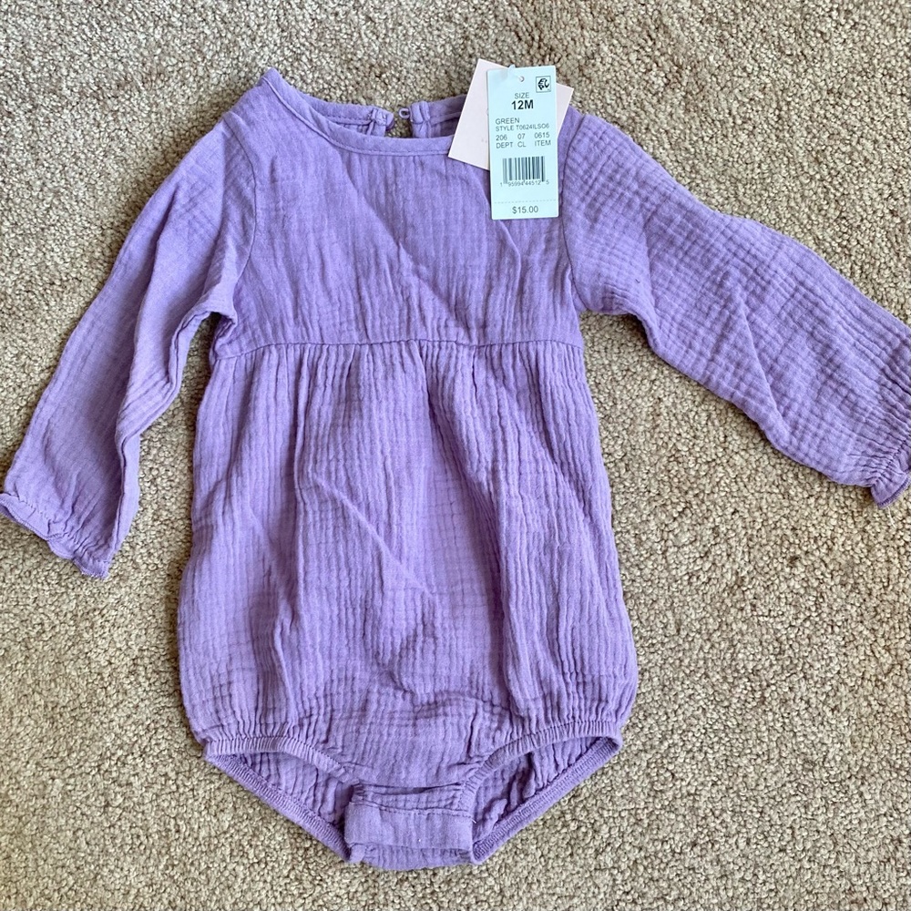 Long Sleeve Gauze Romper